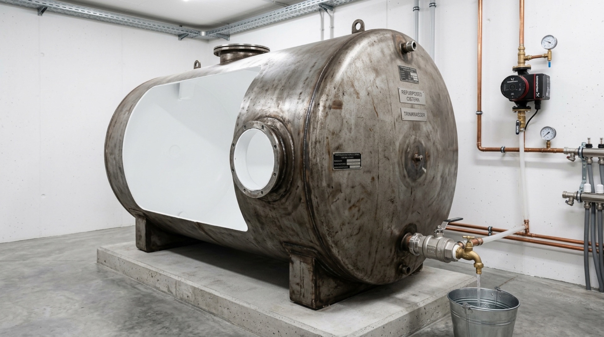 Vom Öltank zum Wasserspeicher: Tank-Umwidmung als Alternative.